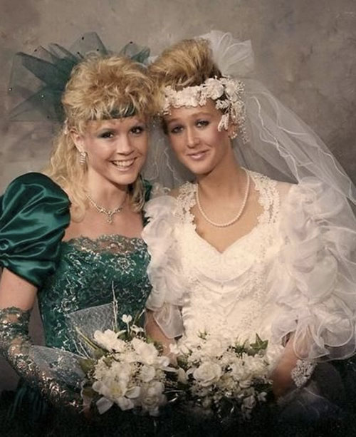 80's themed wedding dress